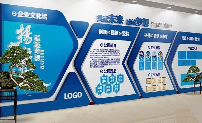 企業單位，企業文化墻，傳統穩健型，冷